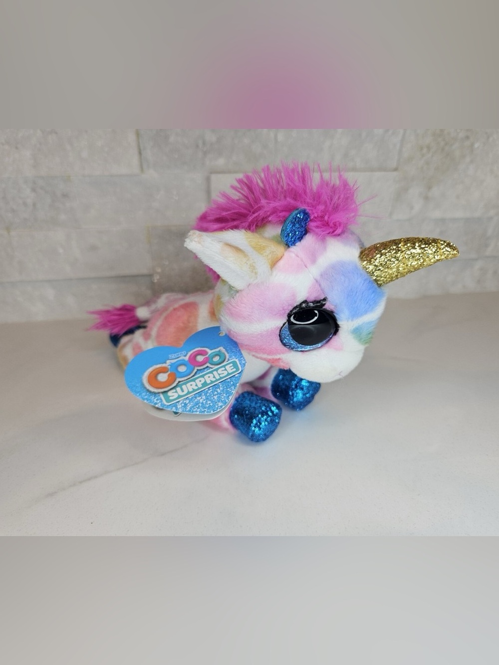NWT Coco Cone SQUISH Giraffe Unicorn 7" Plush Surprise